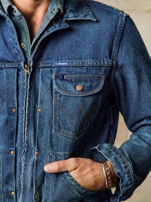 Wrangler x Imogene + Willie 11MJZ Men's Washed Denim Jacket
