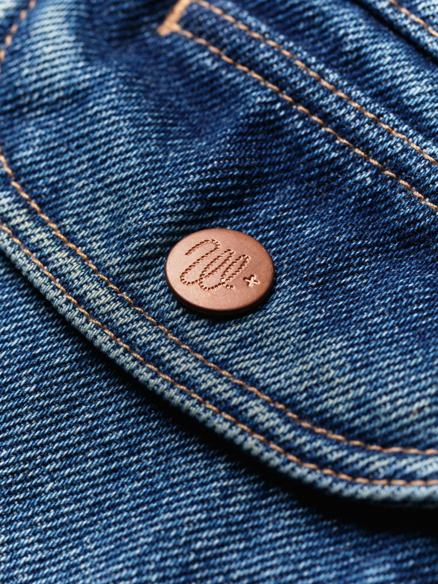 Мужская куртка Wrangler x Imogene + Willie 11MJZ Washed Denim, цвет: Потёртый — фото 8