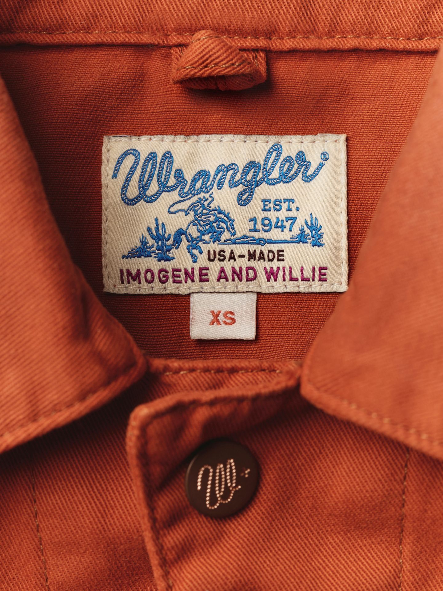 Мужская куртка Wrangler x Imogene + Willie 12MJZ Sunfaded, цвет: Оранжевый — фото 6