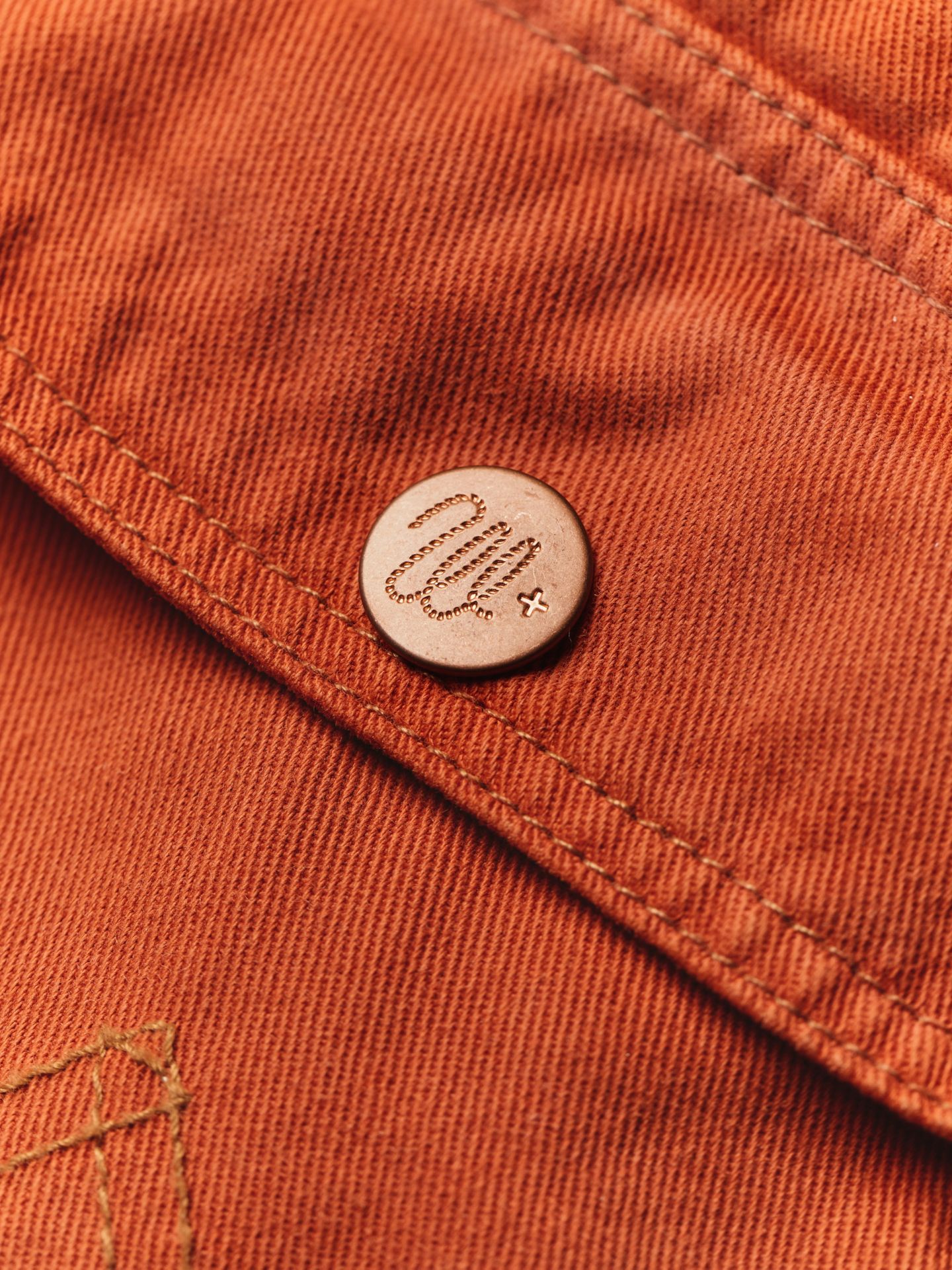 Мужская куртка Wrangler x Imogene + Willie 12MJZ Sunfaded, цвет: Оранжевый — фото 8