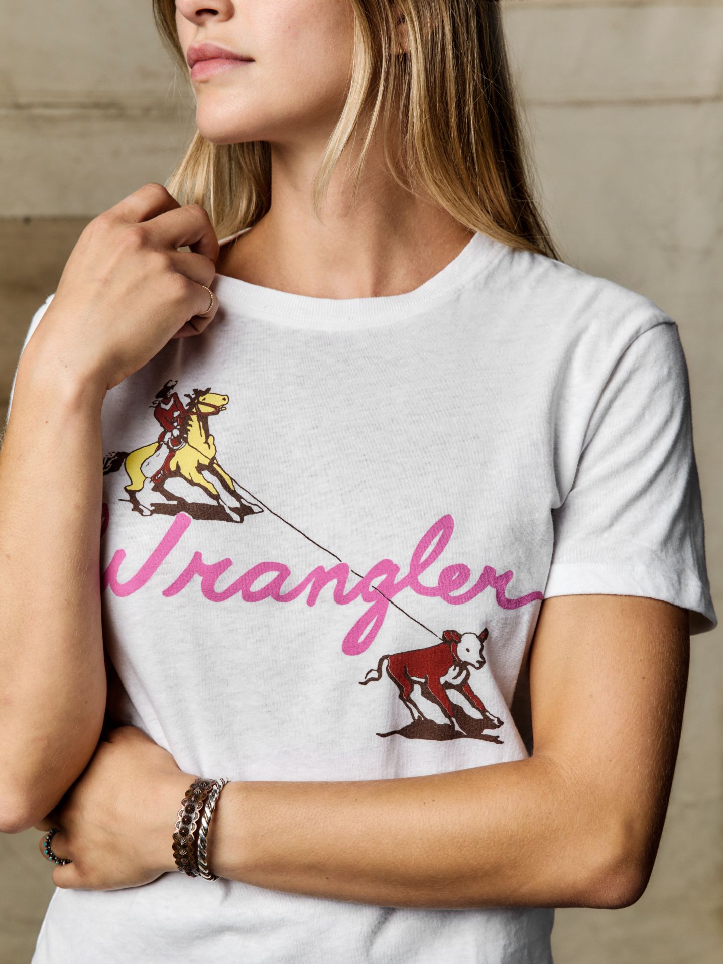 Женская футболка Wrangler x Imogene + Willie Round Up, цвет: Винтажный белый — фото 3