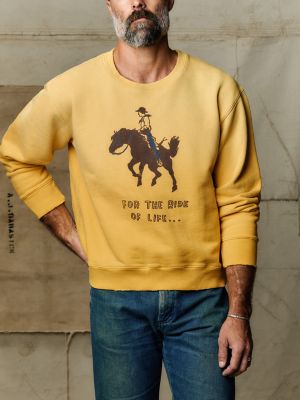 Wrangler x Imogene + Willie For the Ride of Life Crewneck Sweatshirt in Yellow