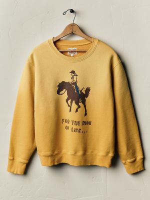 Wrangler x Imogene + Willie For the Ride of Life Crewneck Sweatshirt in Yellow