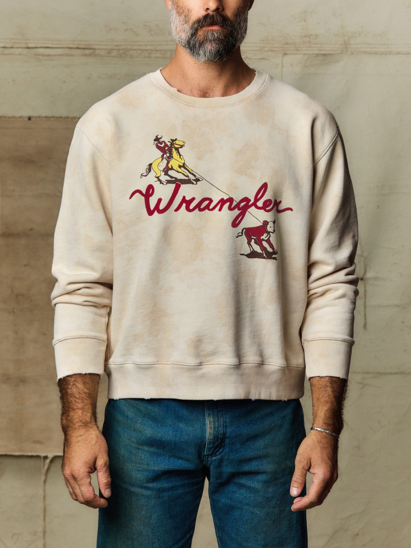 Мужская толстовка Wrangler x Imogene + Willie Round Up Crewneck, цвет: Варёный — фото 2