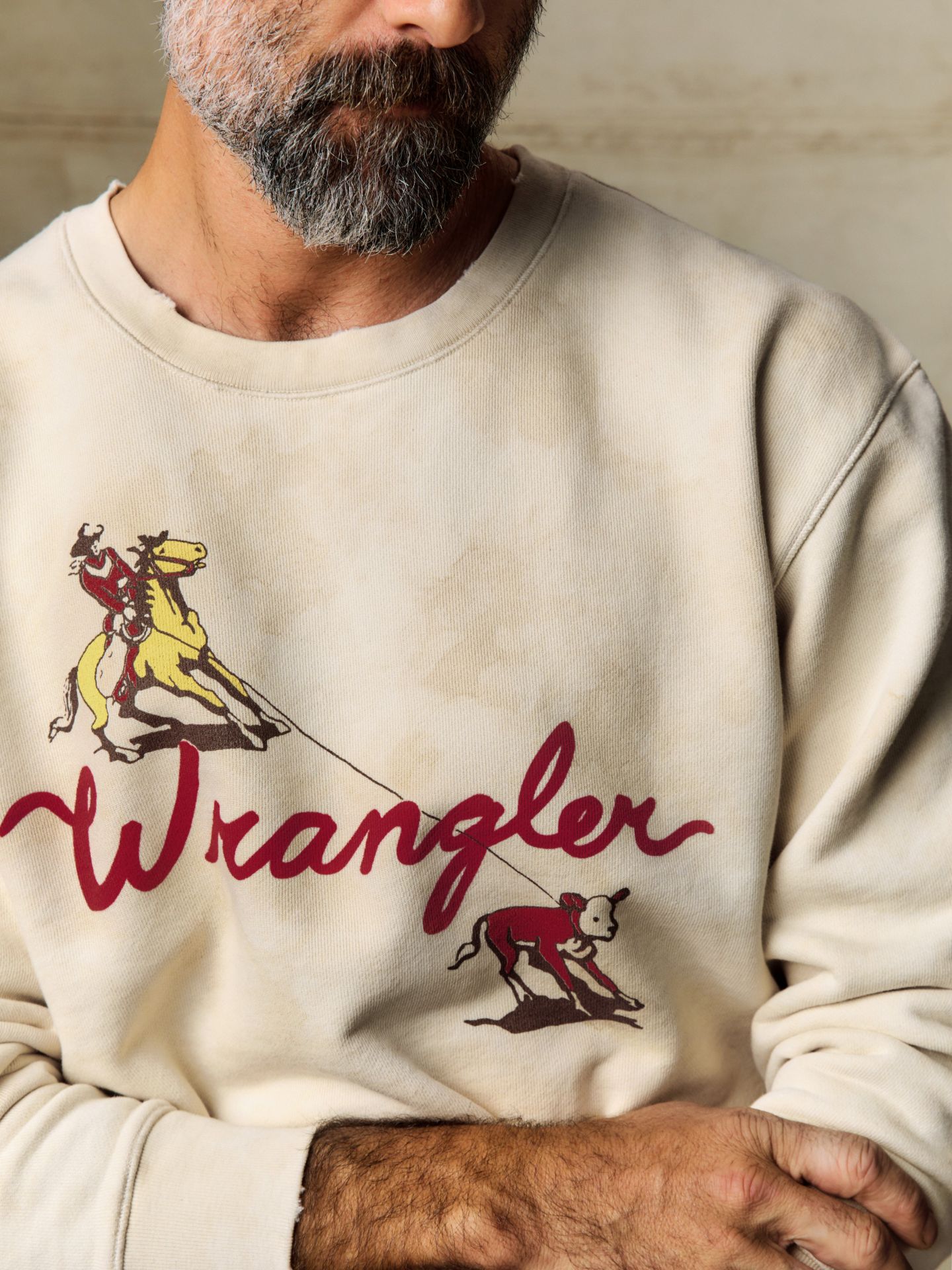 Мужская толстовка Wrangler x Imogene + Willie Round Up Crewneck, цвет: Варёный — фото 4