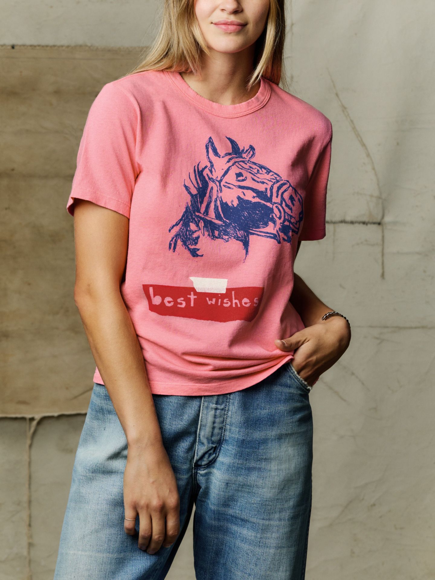 Мужская футболка Wrangler x Imogene + Willie Best Wishes, цвет: Розовый — фото 3