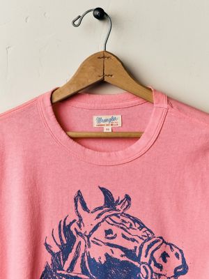 Wrangler x Imogene + Willie Best Wishes Tee in Pink