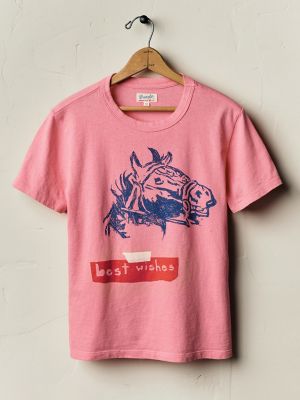 Wrangler x Imogene + Willie Best Wishes Tee in Pink