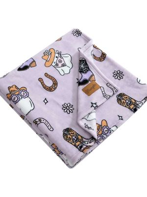 Wrangler Western Halloween Throw in Purple