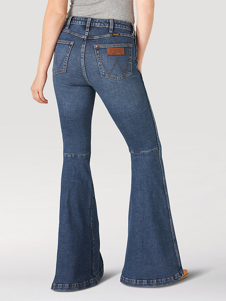 Womens Clothing Jeans Flare and bell bottom jeans ASOS Denim Low Rise Flare Jeans With Belt in Blue 