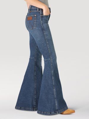 High-Waisted Eco-Friendly Vintage Flare Jeans For Women