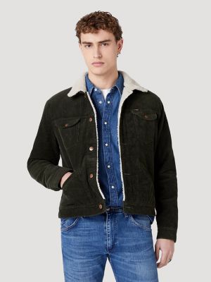 wrangler green corduroy jacket