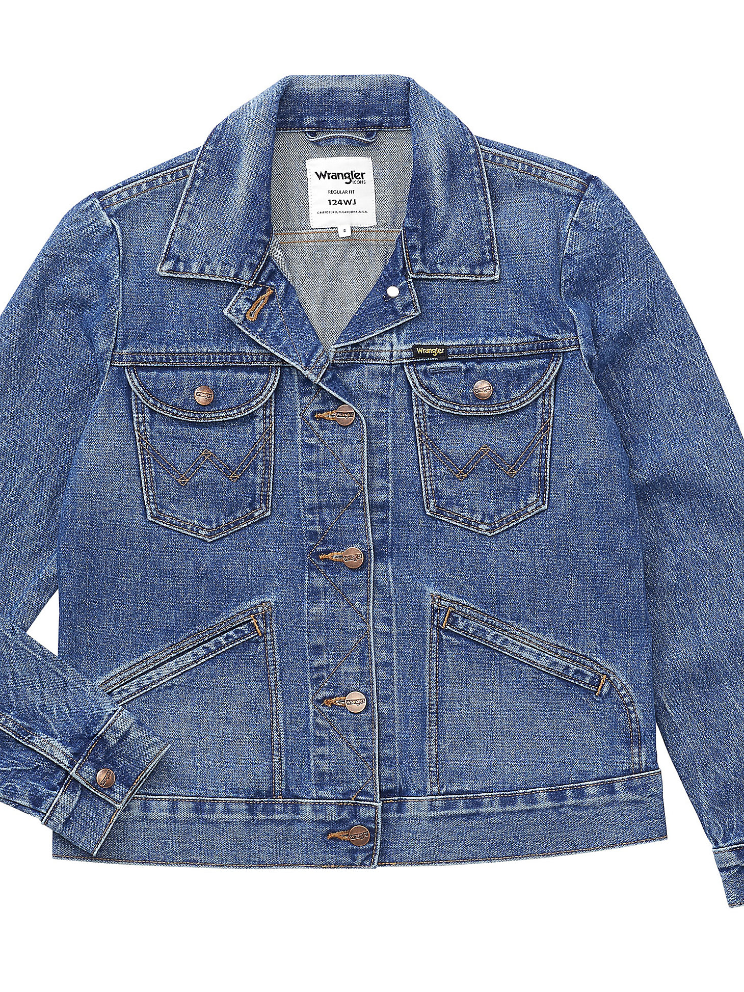 Wrangler ICONS™  124WJ Women's Denim Jacket in 3 Year Wash alternative view 7