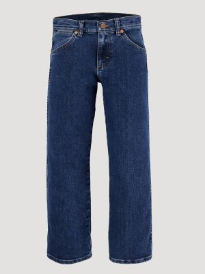 Wrangler Authentic Boys Black Carpenter Jeans Size 8 Regular Adjustable  Waist