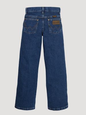 Boy's George Strait Cowboy Cut® Collection by Wrangler® Original Fit Jean  (4-7) in Heavyweight Stone Denim