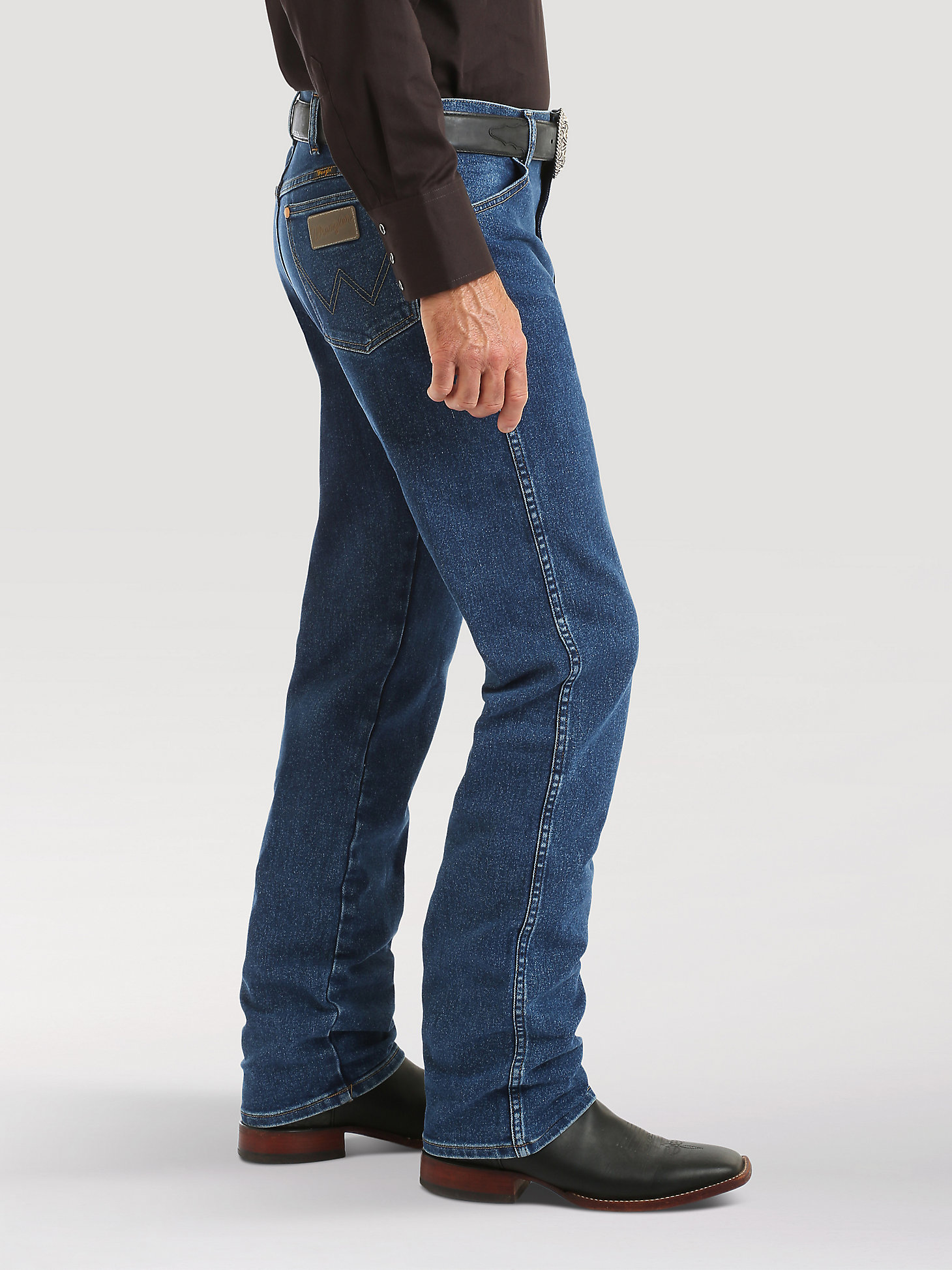Wrangler® Cowboy Cut® Original Fit Active Flex Jeans in Stonewash alternative view 3