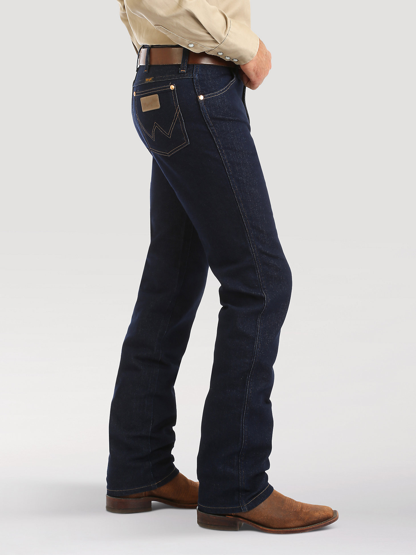 Wrangler® Cowboy Cut® Original Fit Active Flex Jeans in Prewashed Indigo alternative view 2