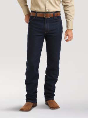 Wrangler® Cowboy Cut® Original Fit Active Flex Jeans in Prewashed Indigo