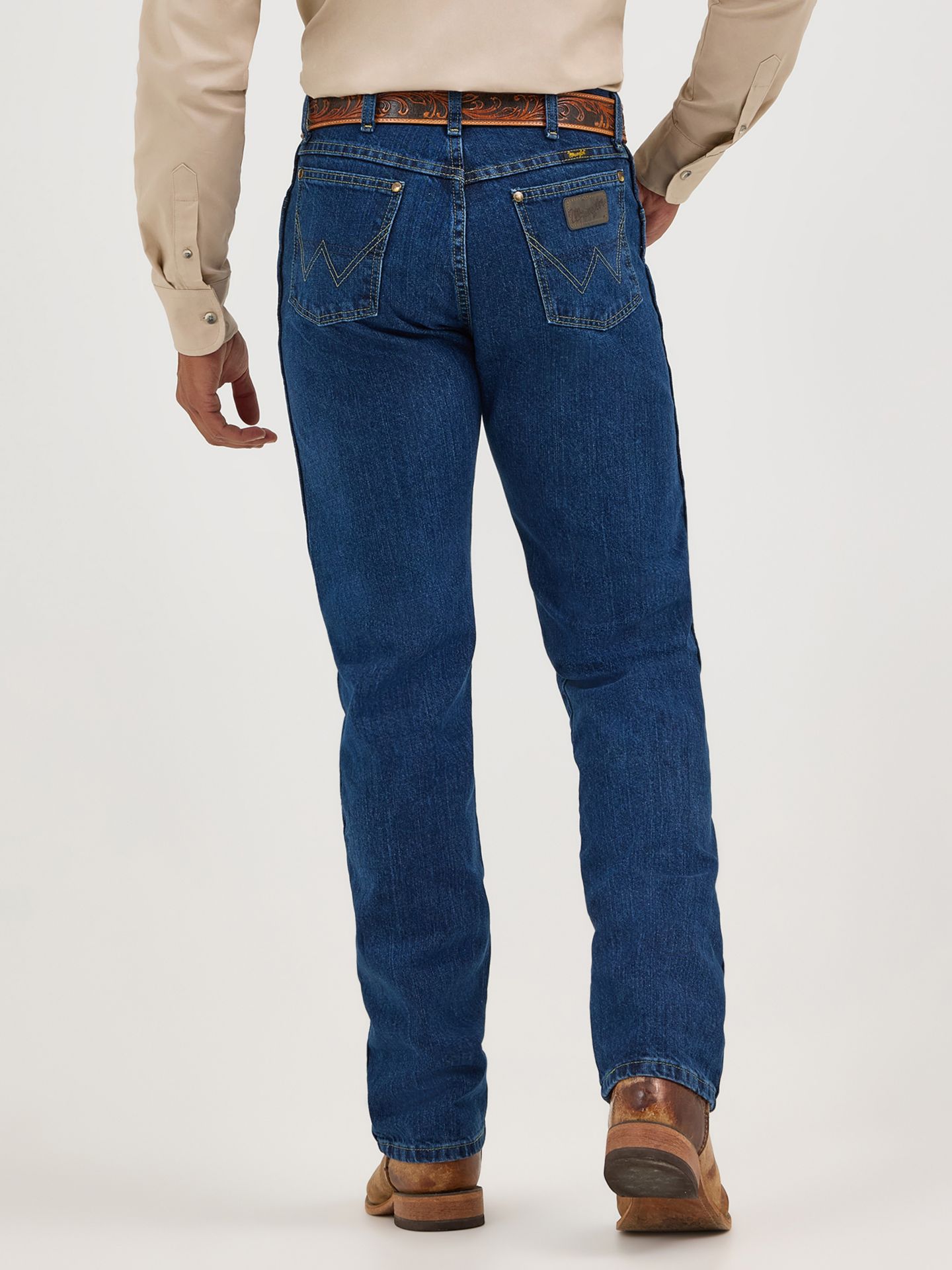 Мужские джинсы Wrangler George Strait Cowboy Cut® Original Fit, цвет: Серо-бежевый — фото 5