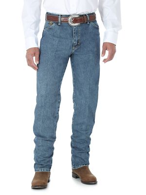 Wrangler mens George Strait Cowboy Cut Slim Fit jeans, Dark Stone