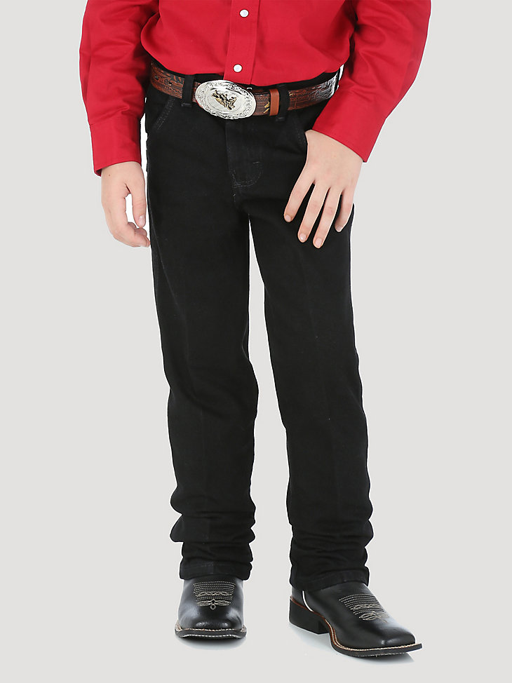 Toddler Boy's Wrangler® Cowboy Cut® Original Fit Jean in Overdyed Black main view