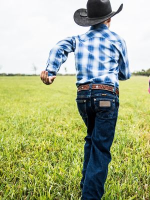 Boy's Wrangler® Cowboy Cut® Original Fit Jean (4-7) in Dark Indigo