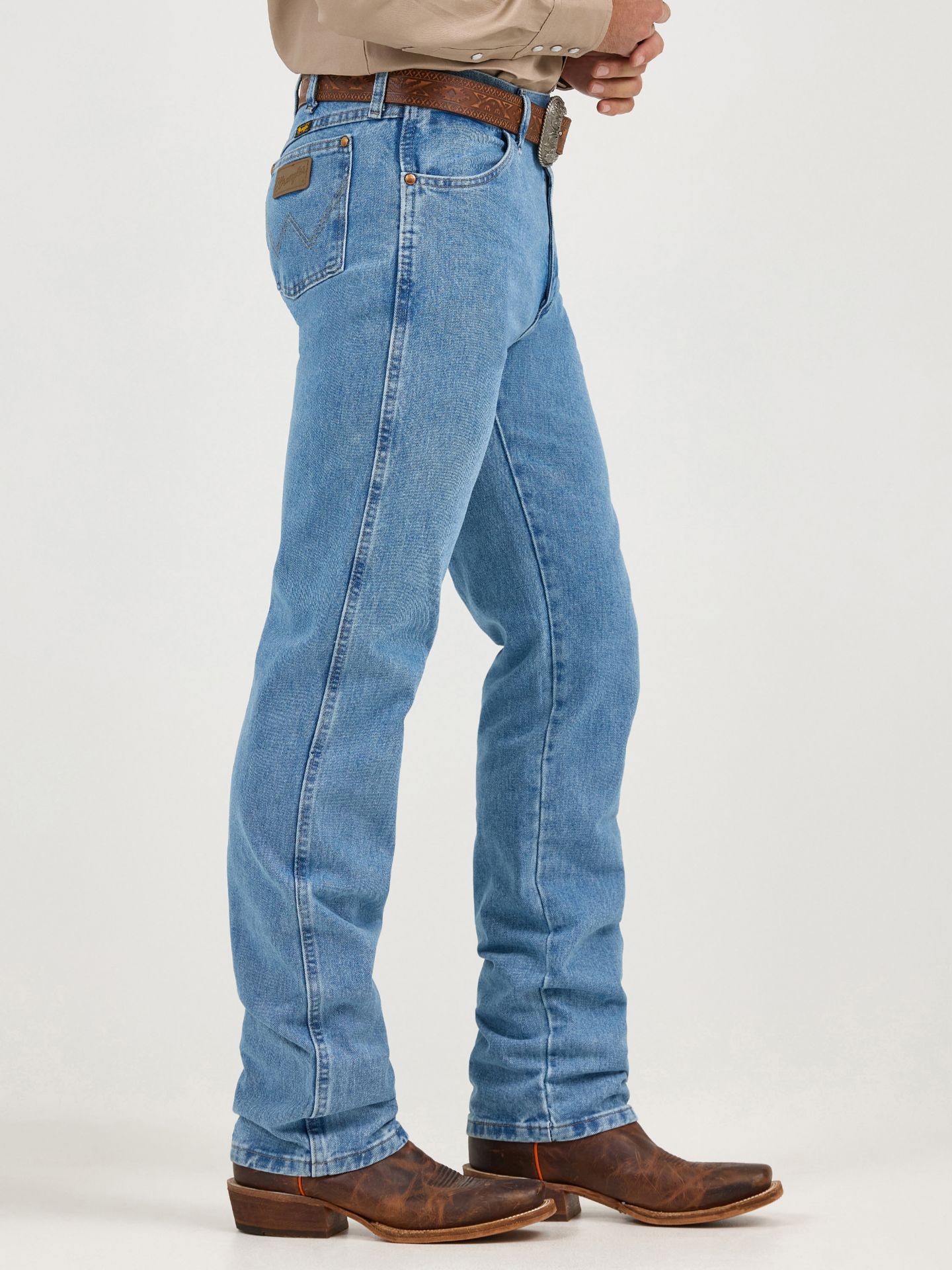 Мужские джинсы Wrangler Cowboy Cut® Original Fit Jean, цвет: Состаренный варёный — фото 7