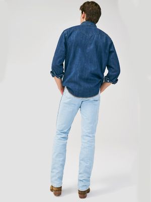 Brave Star Jeans Mens 33 Fit 36x34 Blue Pants Dark Raw Selvage True Straight  USA