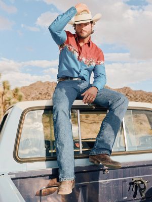 Wrangler Cowboy Cut Original Fit Jeans for Men - Stonewashed