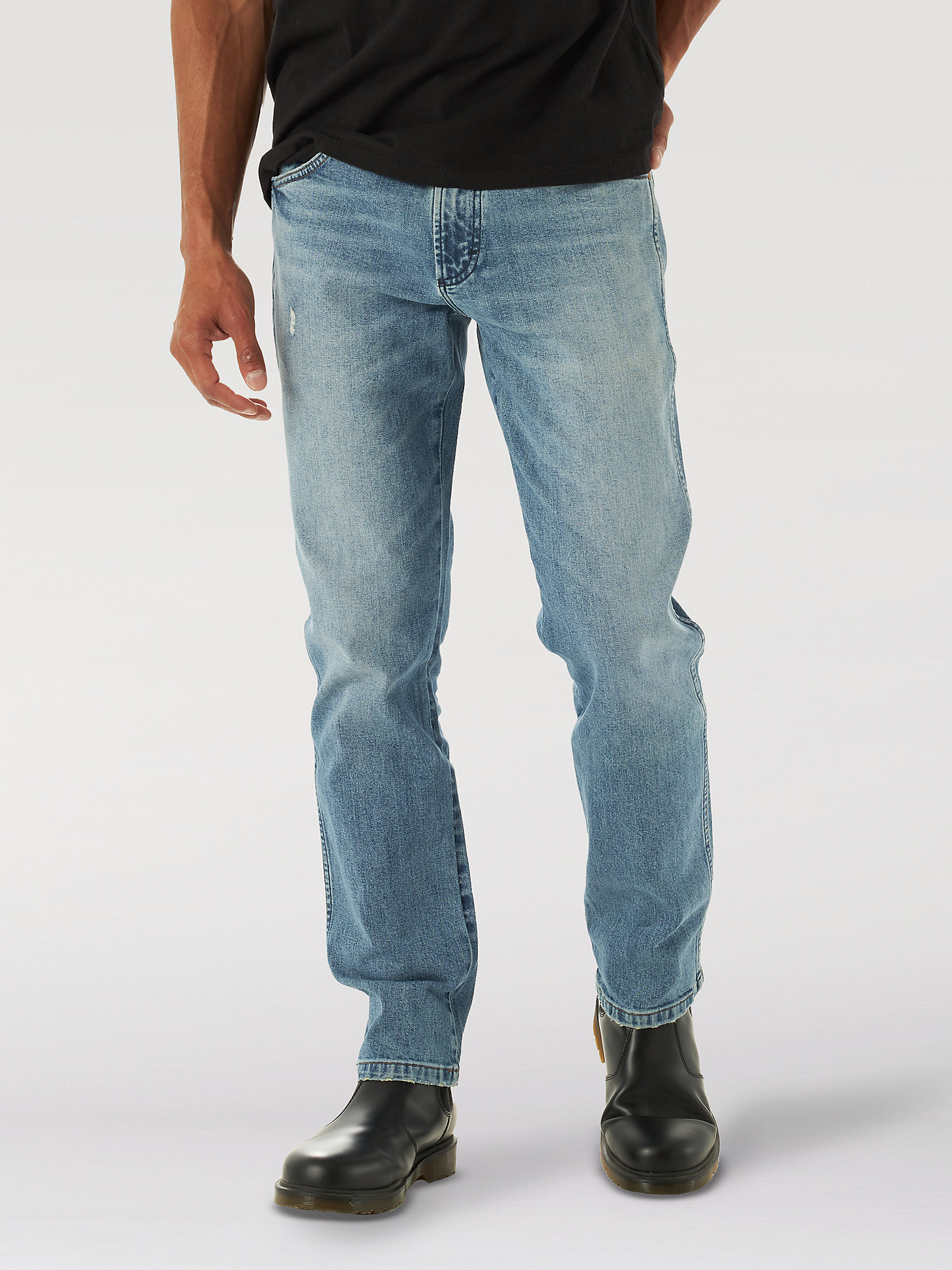 Wrangler Greensboro Regular Fit Homme Coton Sergé Pantalon-Bleu Marine Gris 
