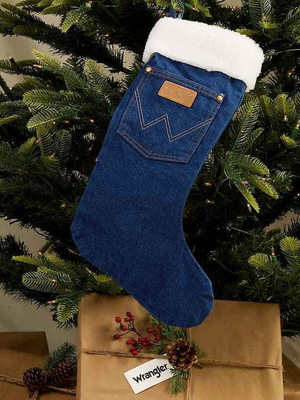 Wrangler® Sherpa Denim Christmas Stocking in Prewashed