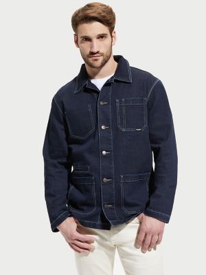 Men's Slim Fit Denim Barn Jacket Mens Jackets and Outerwear by Wrangler®