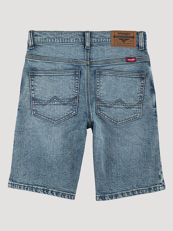 Boys Adjustable Waist Wrangler Straight 5 Pocket Jean Shorts 