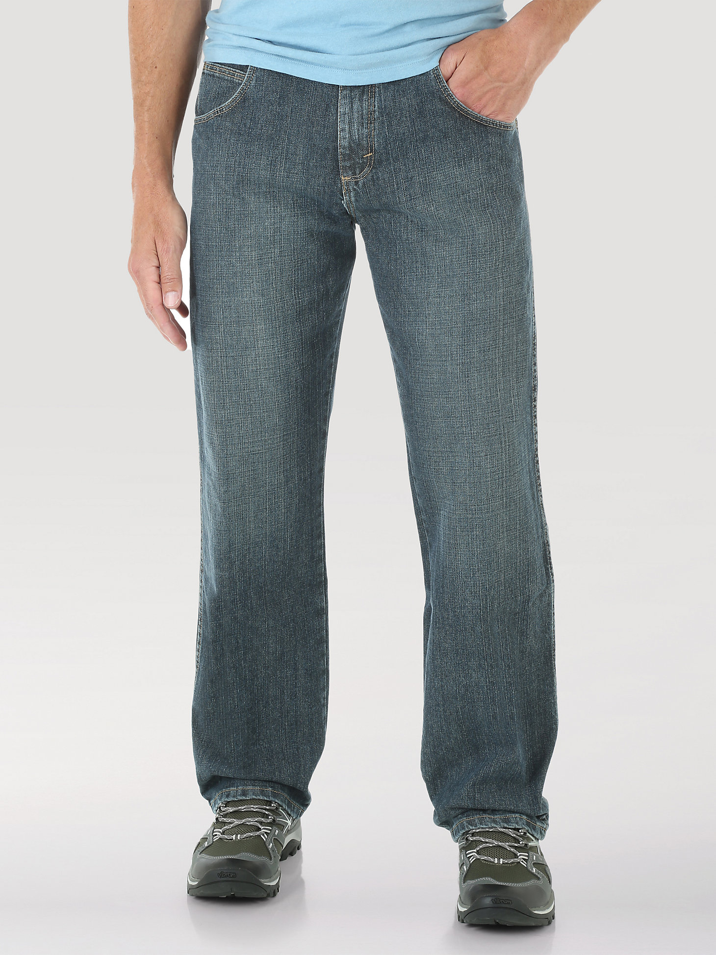 Wrangler Rugged Wear® Relaxed Fit Mid Rise Jean in Granite main view