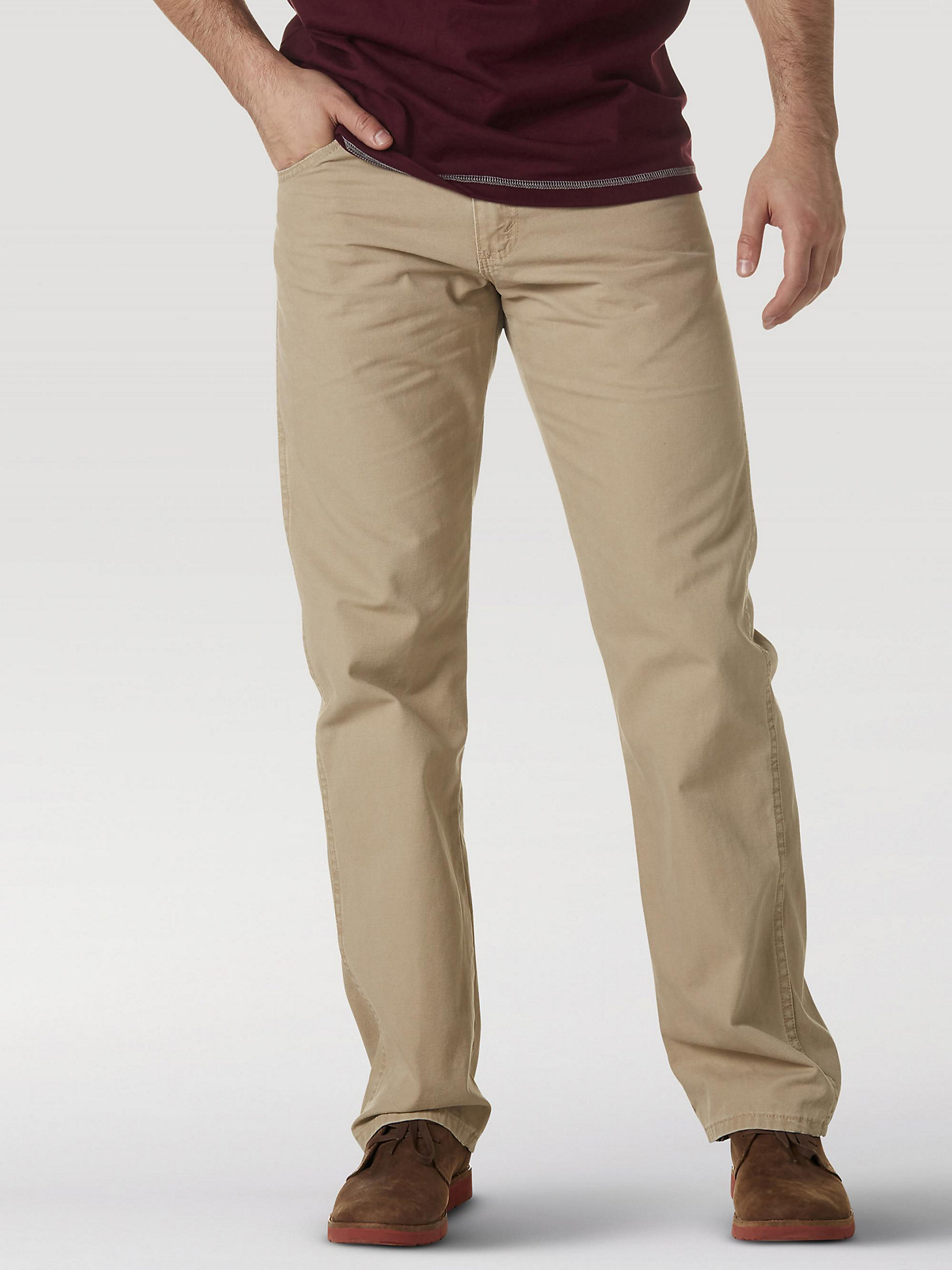 Wrangler Rugged Wear® Relaxed Fit Mid Rise Jean in Golden Khaki main view