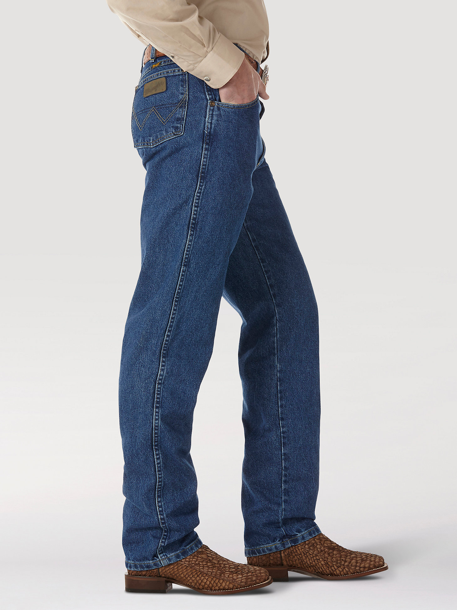 George Strait Cowboy Cut® Relaxed Fit Jean in Heavyweight Stone Denim alternative view 1