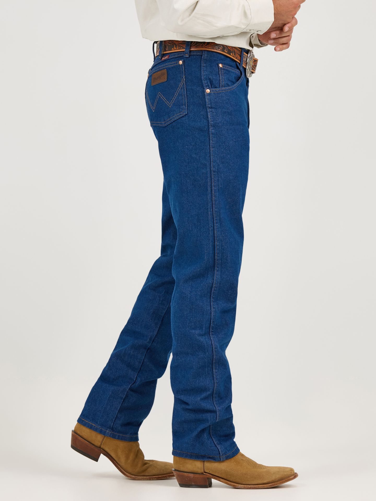Мужские джинсы Wrangler Cowboy Cut® Relaxed Fit, цвет: Индиго — фото 6