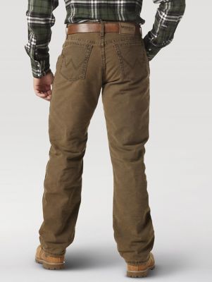 Wrangler® Fleece Lined Carpenter Jean in Dark Stonewash