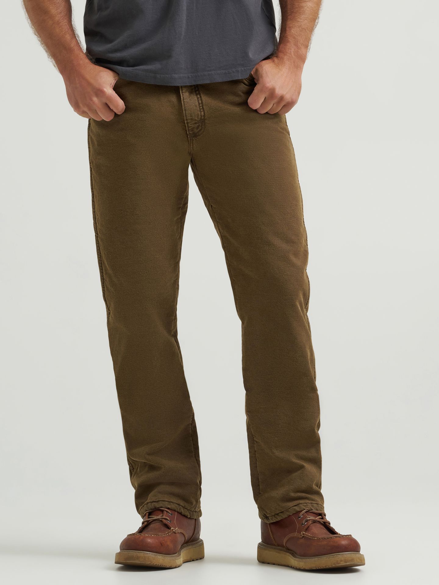 Мужские джинсы Wrangler Rugged Wear® Thermal, цвет: Ночной коричневый — фото 2