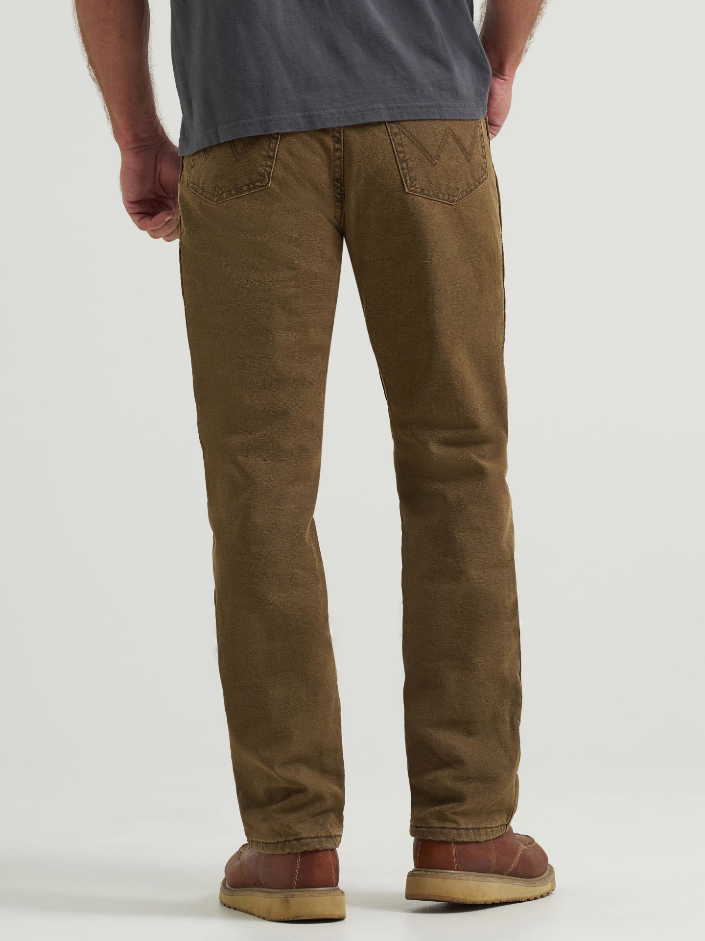 Мужские джинсы Wrangler Rugged Wear® Thermal, цвет: Ночной коричневый — фото 4