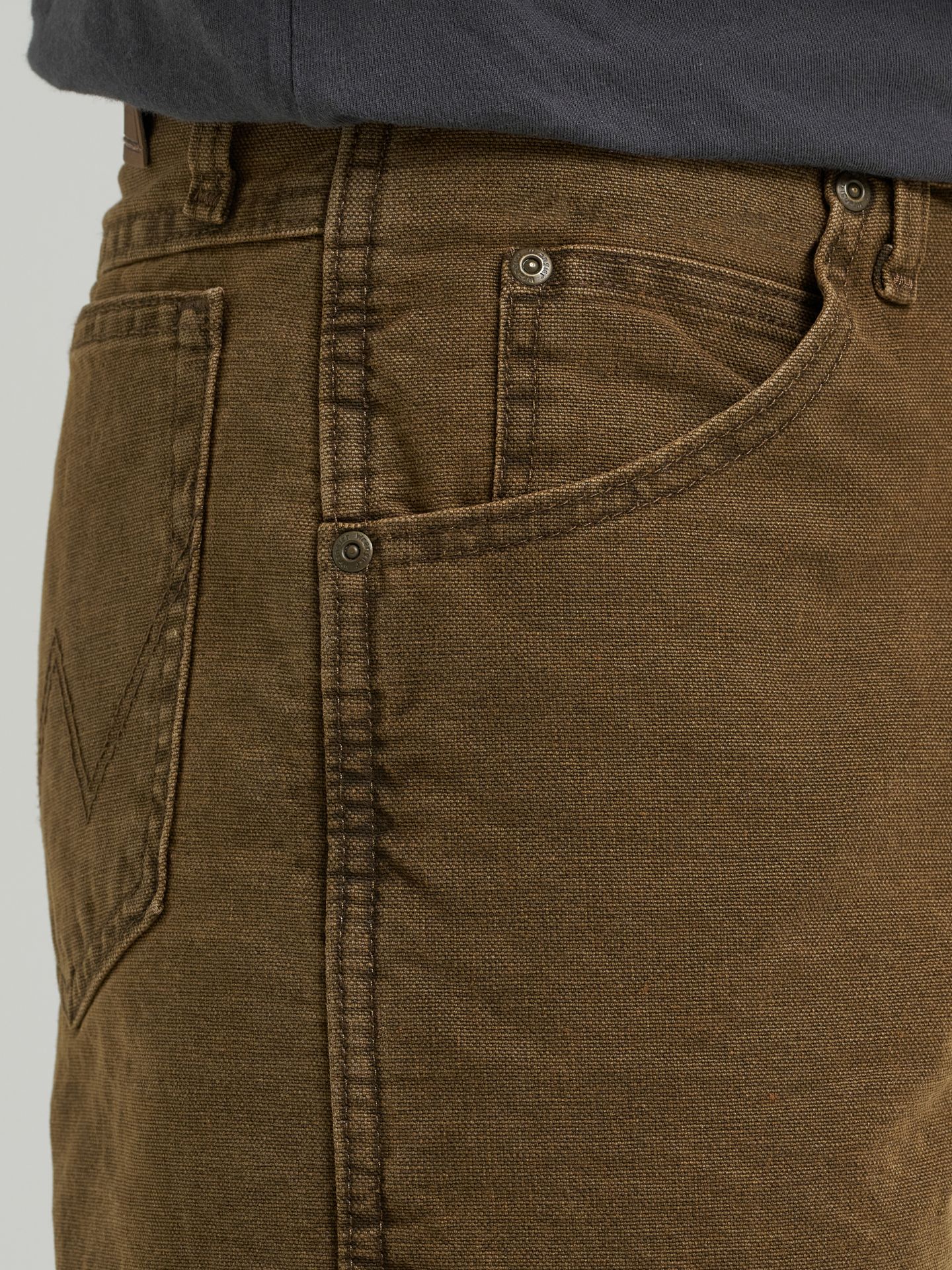 Мужские джинсы Wrangler Rugged Wear® Thermal, цвет: Ночной коричневый — фото 7