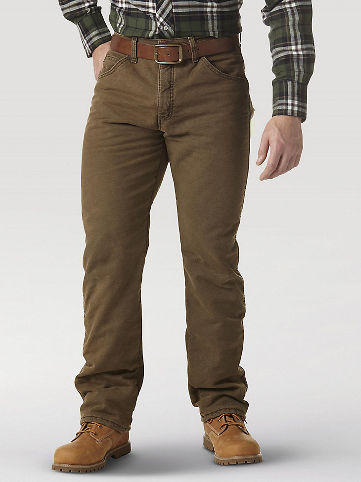 Wrangler Rugged Wear® Thermal Jean in Night Brown main view