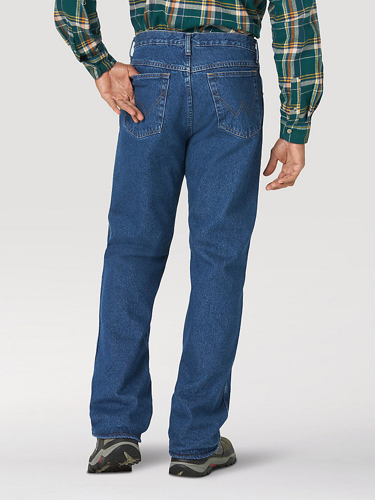 Wrangler Rugged Wear® Fleece Lined Relaxed Fit Jean in Stonewash alternative view 4