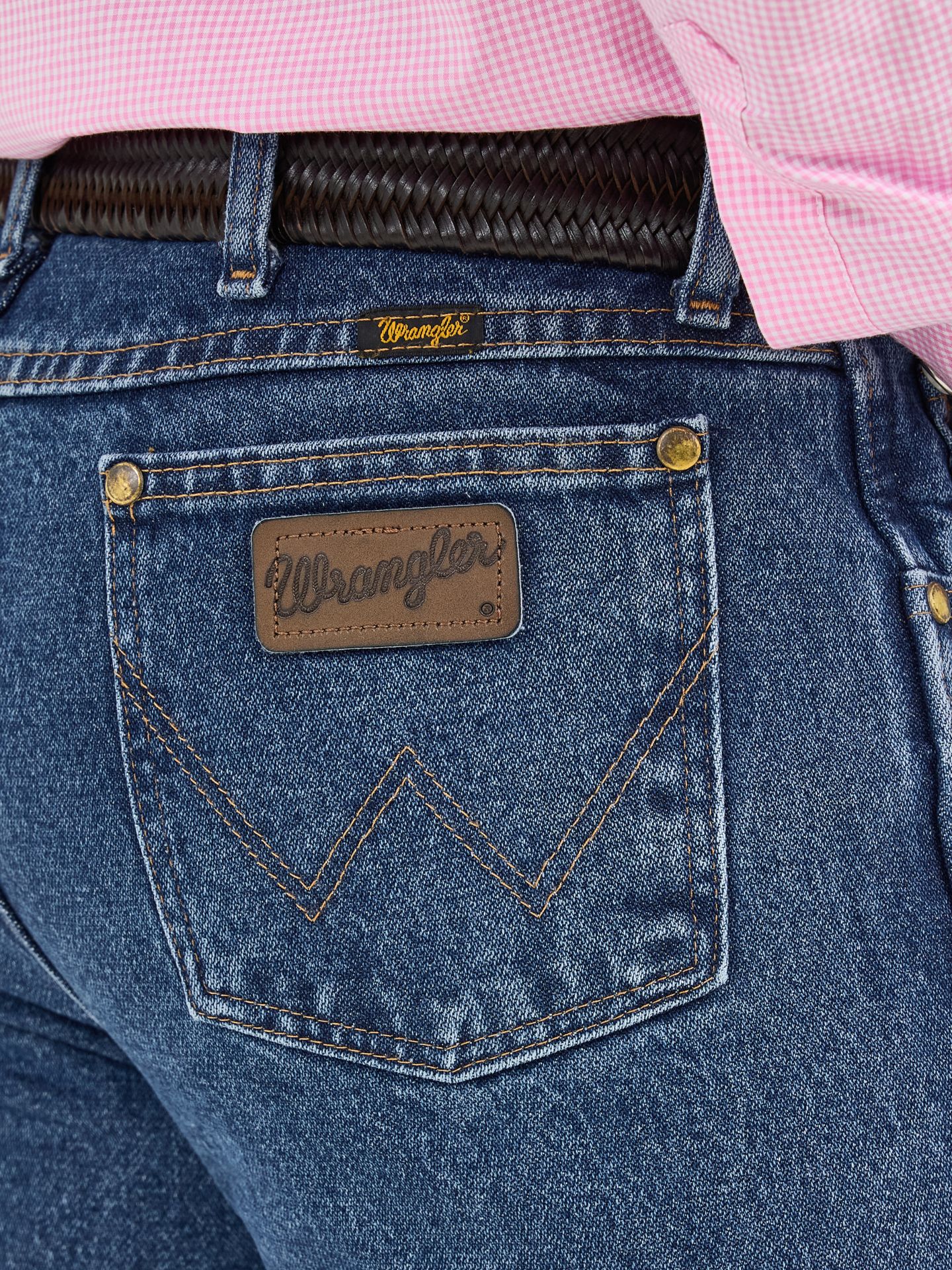 Джинсы Wrangler Premium Performance Cowboy Cut® Slim Fit Jean, цвет: Серо-бежевый — фото 5