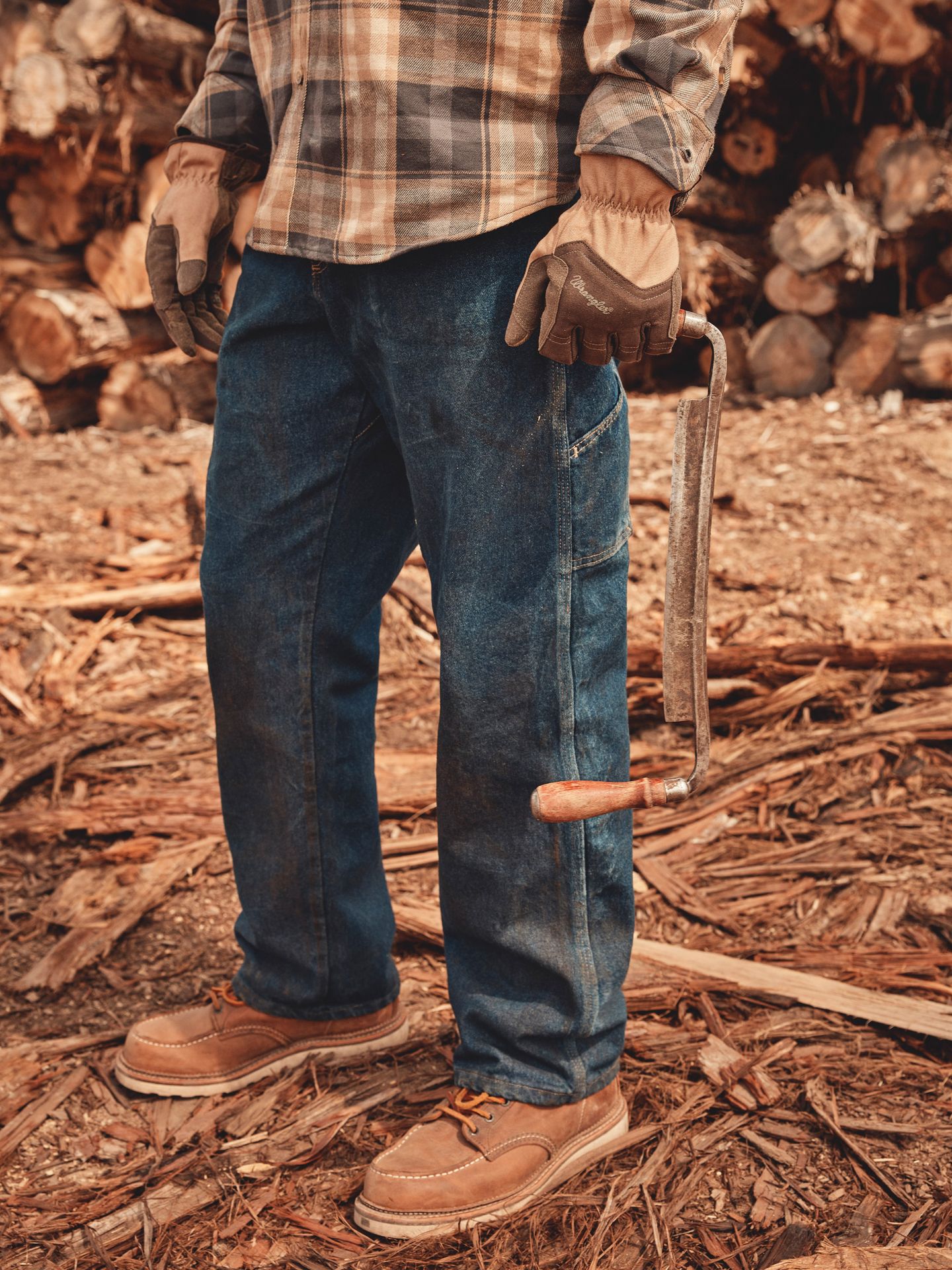 Мужские брюки Wrangler Riggs Workwear® Carpenter, цвет: Состаренный индиго — фото 2