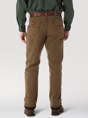 Wrangler® RIGGS Workwear® Quilted Lined Five Pocket Jean in Night Brown