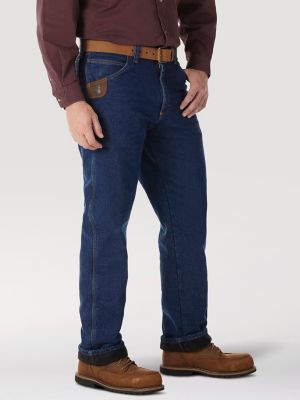 Wrangler riggs hot sale fleece lined jeans