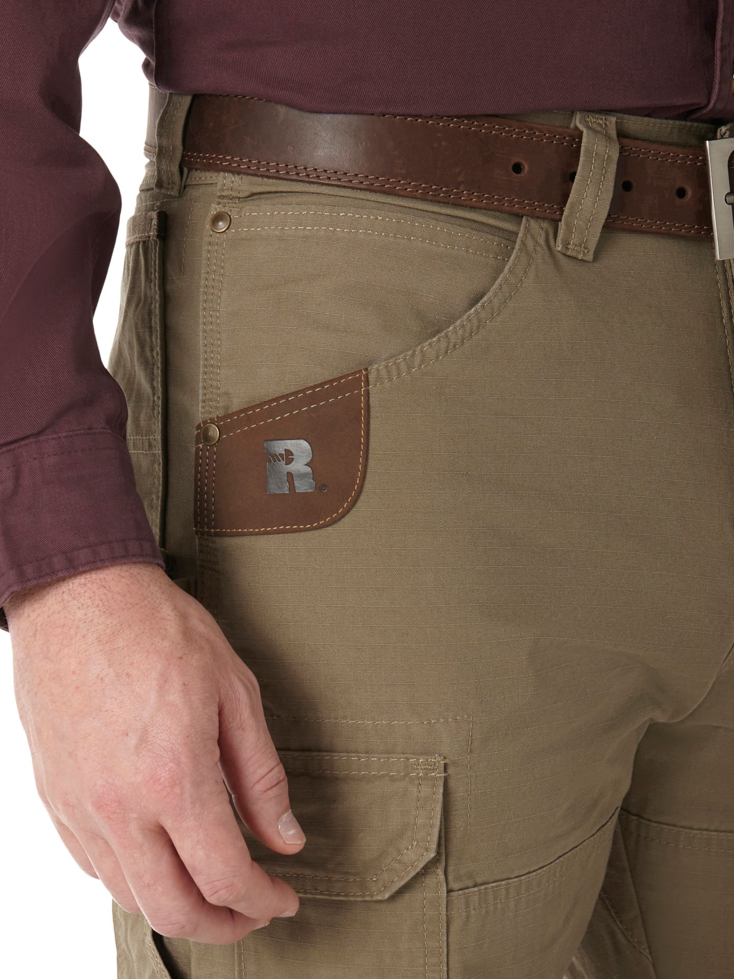 Мужские брюки Wrangler Riggs Workwear® Ripstop Ranger Cargo, цвет: Коричневый — фото 6