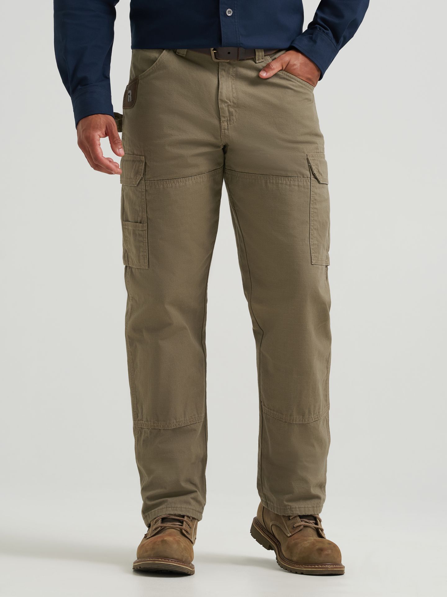 Мужские брюки Wrangler Riggs Workwear® Lined Ripstop Ranger Pant, цвет: Коричневый — фото 5