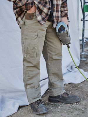 Wrangler Riggs Workwear Lined Ripstop Ranger Pants for Men - Bark